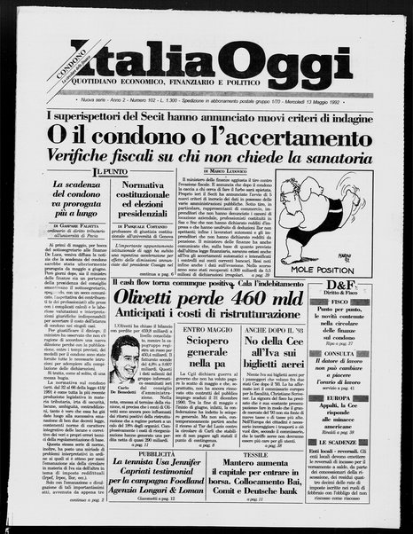 Italia oggi : quotidiano di economia finanza e politica